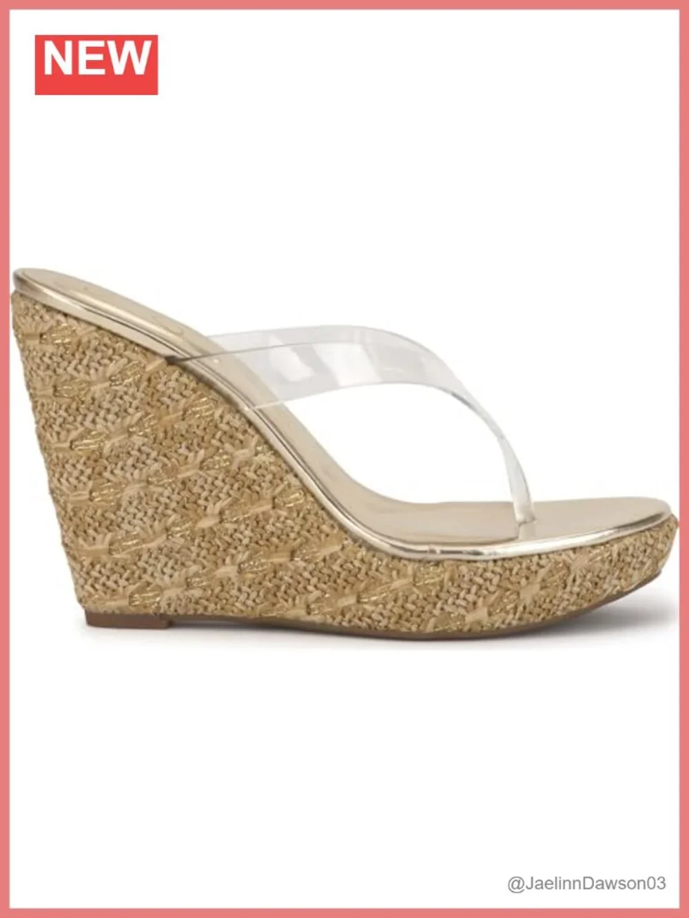 Wedge Sandals with Open Round Toe and 4.5 Inch Heel